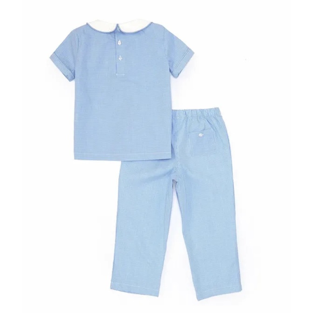 NWT Edgehill Collection Little Boys' Peter Pan Cap Sleeve Tab Pants Set Sz 4T - Picture 2 of 7